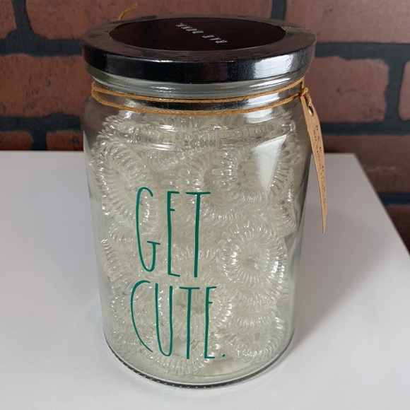 Rae Dunn Accessories Nwt Rae Dunn Glass Jar Get Cute With 6 Spiral